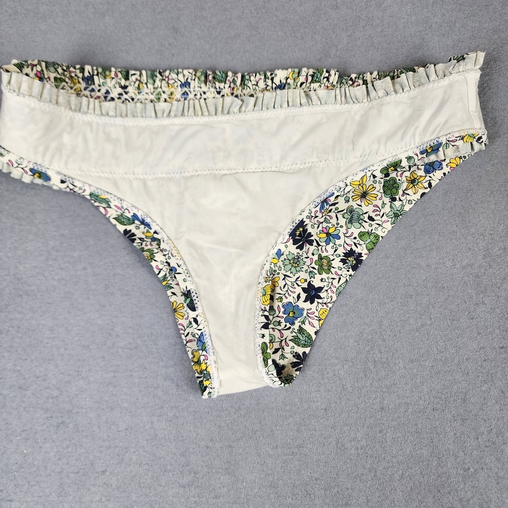 Tory Burch Floral Bikini Bottoms Boho Cottagecore Style Womens XS Low Rise - Picture 7 of 11
